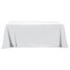 Hit White Flat Poly/Cotton 4-Sided Table Cover