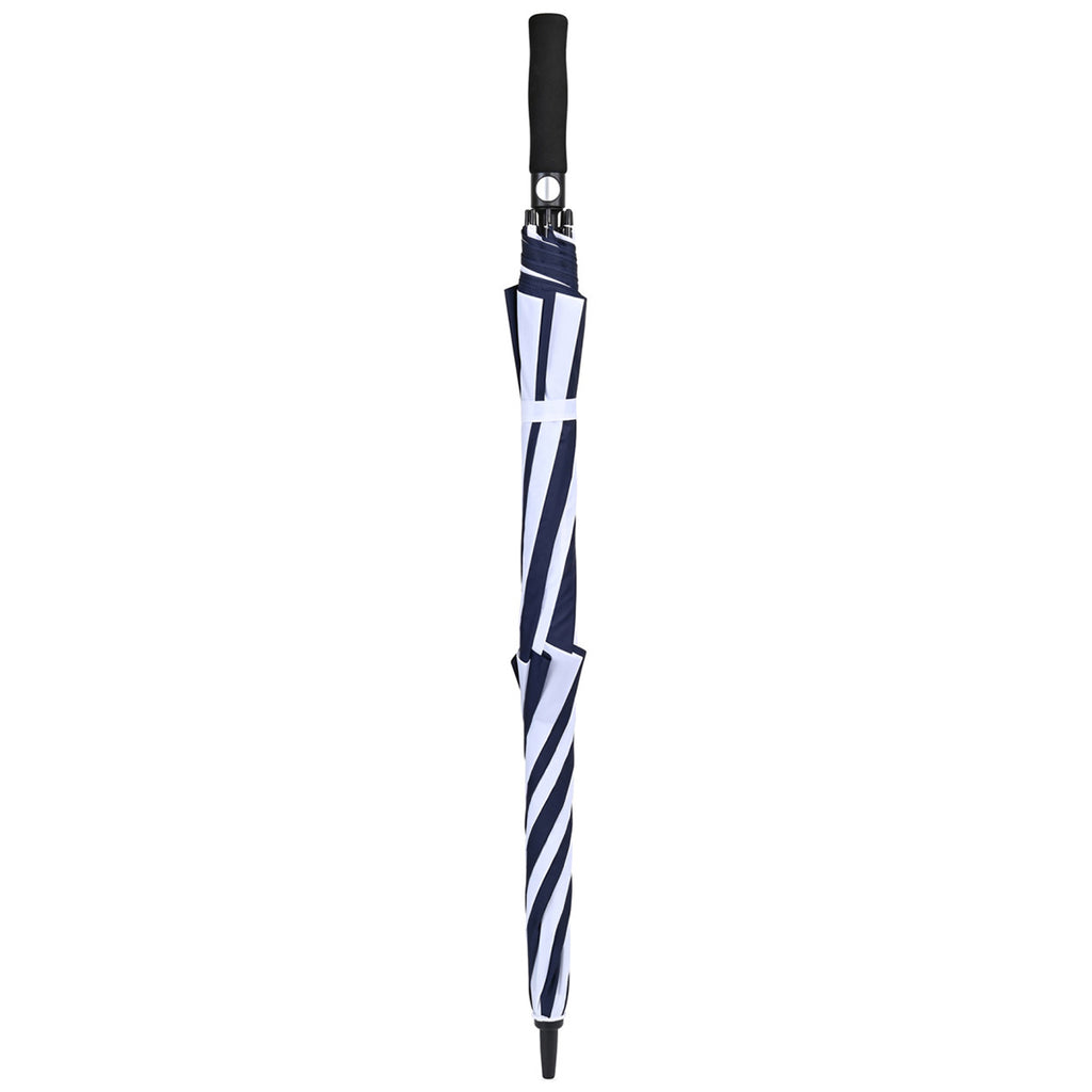 Elements Navy/White 60" Recylcled Auto Open Double Canopy Golf Umbrella