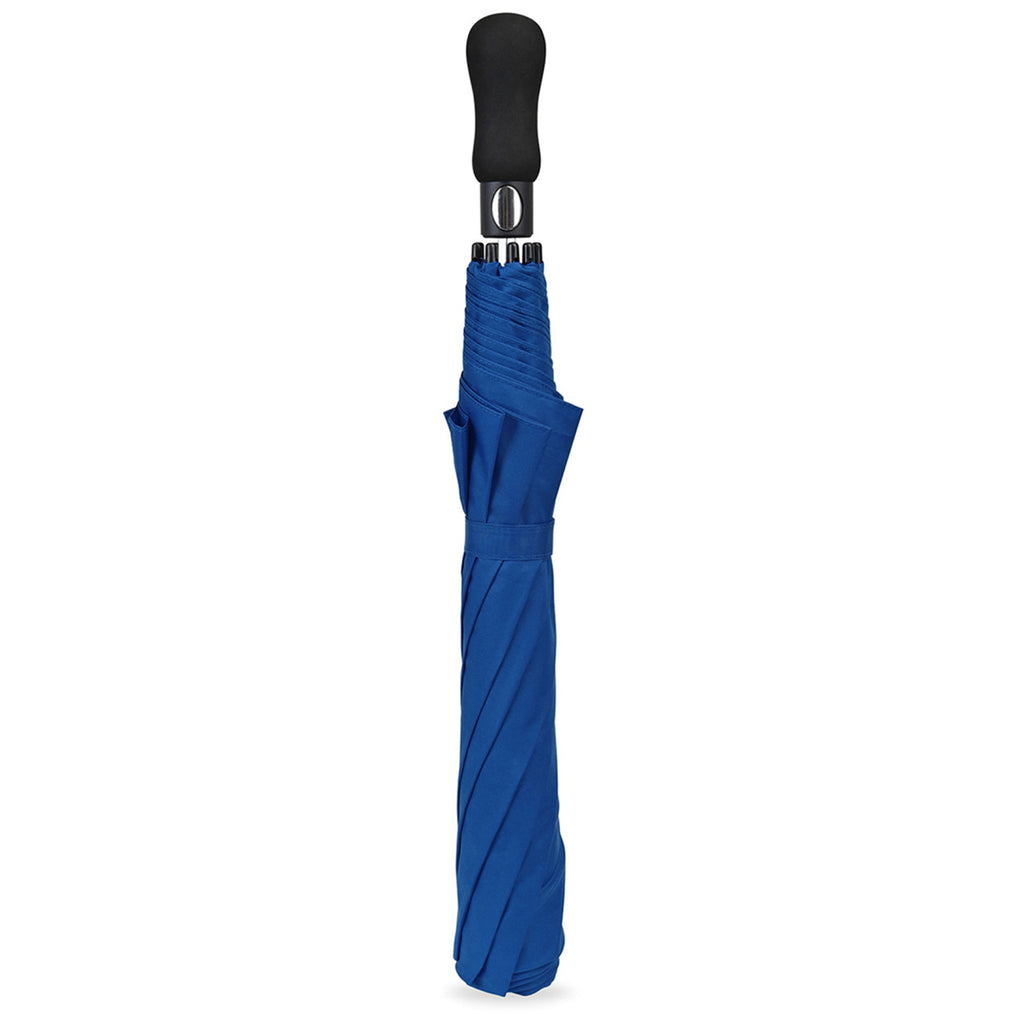 Elements Royal Blue 58" Recycled Auto Open Travel Folding Umbrella