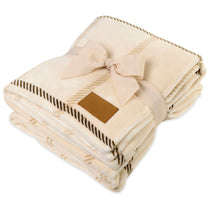Gemline Calm Lodge Cream Elegant Lodge Throw Blanket