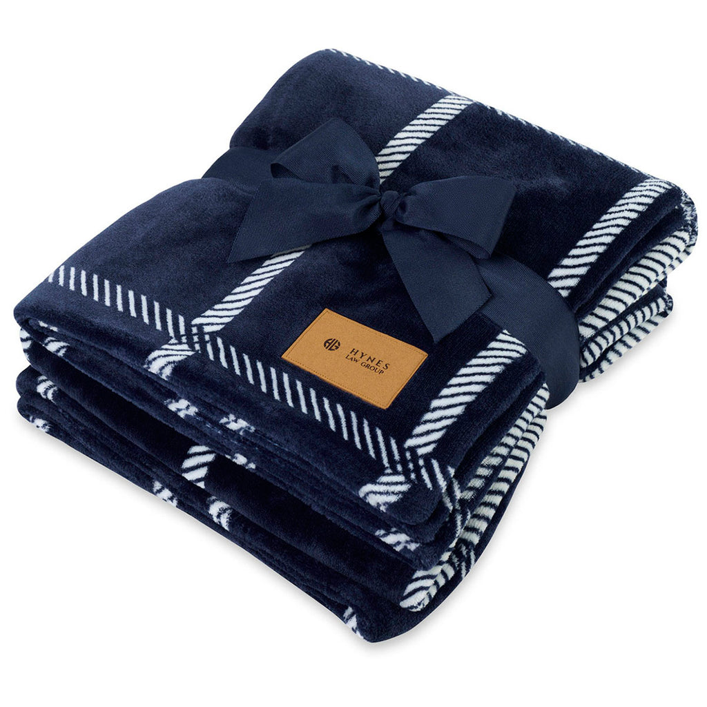 Gemline Airy Lodge Blue Elegant Lodge Throw Blanket