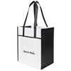 Gemline Black Harlow Laminated Recycled Shopper