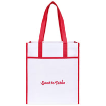 Gemline Red Harlow Laminated Recycled Shopper