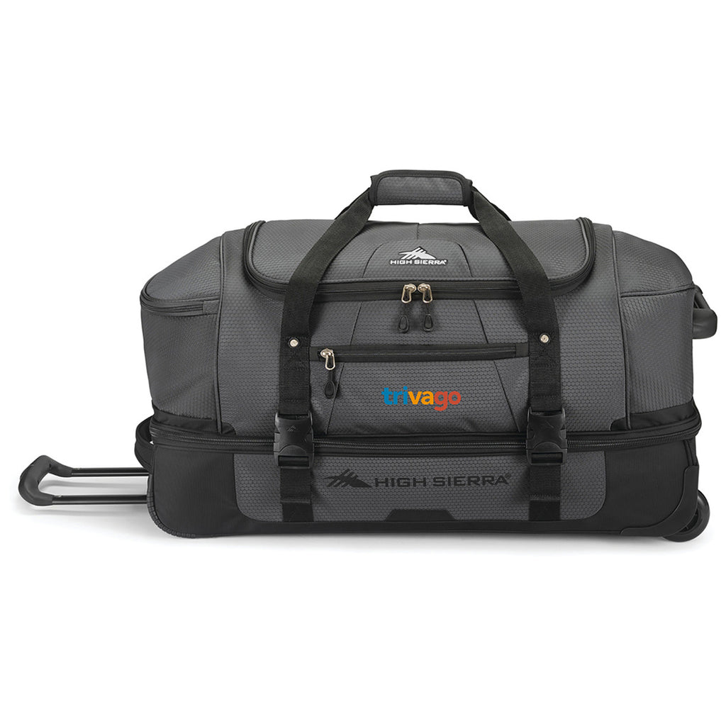 High Sierra Mercury/Black Fairlead 28" Drop Bottom Wheeled Duffel