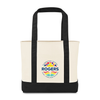 Gemline Black Large Canvas Tote