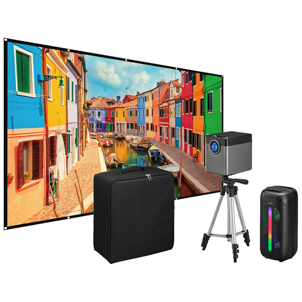 iLive Black  Cinema Pop-Up Movie Theater Kit