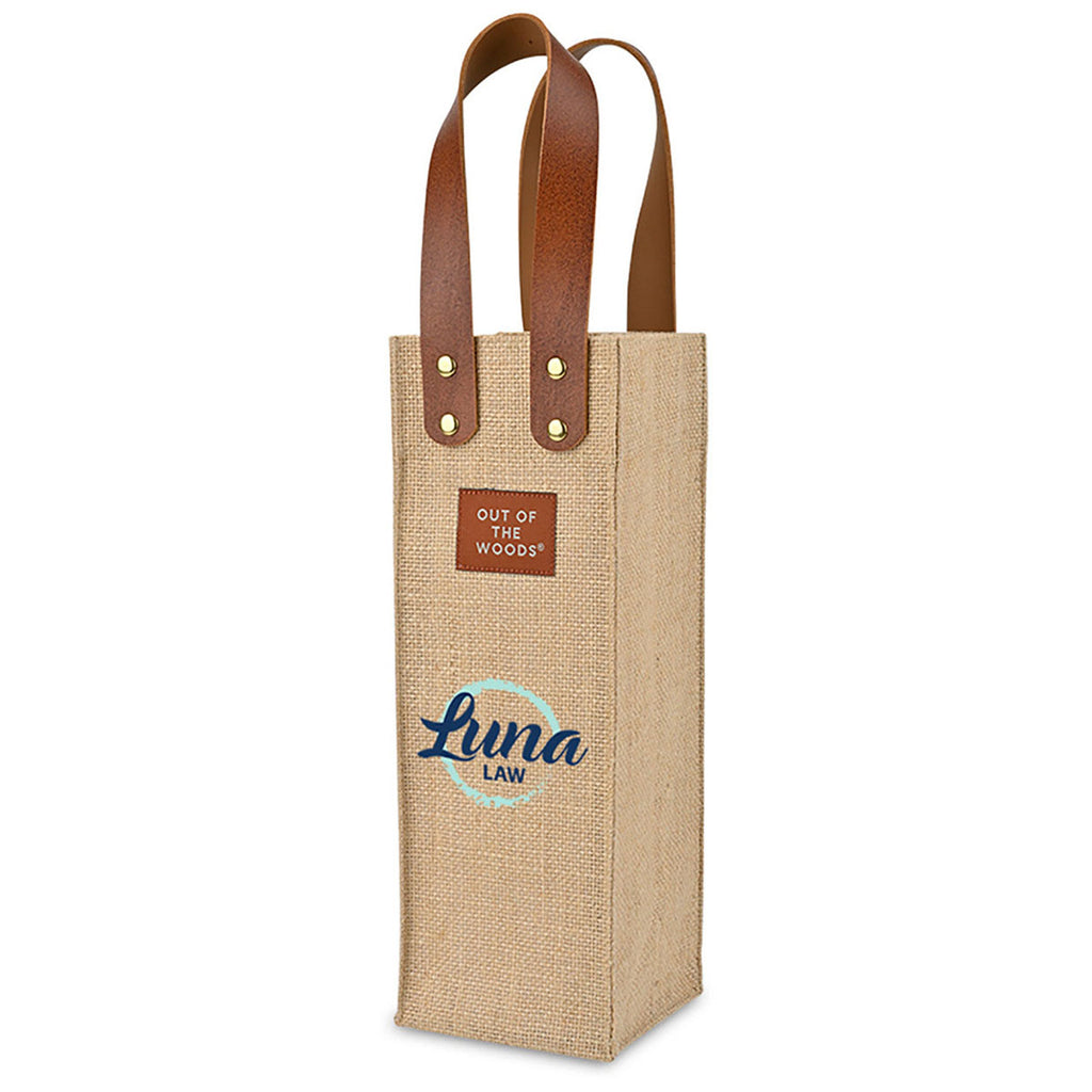 Out of The Woods Natural Jute Wine Tote