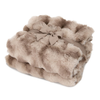 Gemline Mocha Frost Ruched Faux Fur Recycled Polyester Blanket