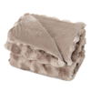 Gemline Mocha Frost Ruched Faux Fur Recycled Polyester Blanket