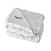 Gemline Ivory Frost Ruched Faux Fur Recycled Polyester Blanket
