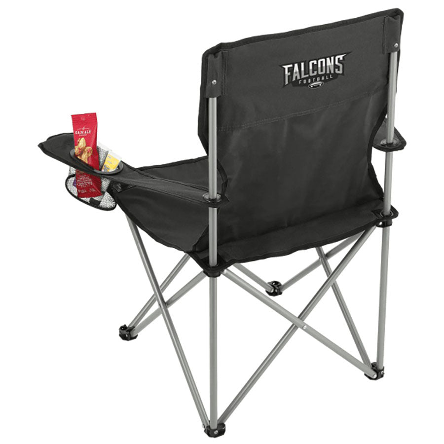 48-Hour Leed's Black Game Day Event Chair (300lb Capacity)