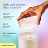 Lifelines Frosted Glass Cream Flameless Candle Diffuser