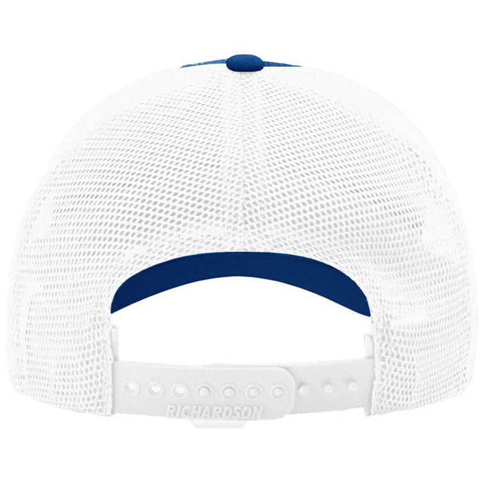 Richardson Royal/White Garment Washed Trucker