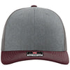 Richardson Heather Grey/Charcoal/Maroon Trucker Cap