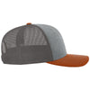 Richardson Heather Grey/Charcoal/Dark Orange Trucker Cap