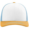 Richardson White/Columbia Blue/Yellow Trucker Cap