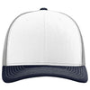 Richardson White/Aluminum/Navy Trucker Cap