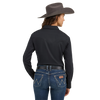 Wrangler Women's Black Retro Long Sleeve Solid Shirt