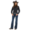 Wrangler Women's Black Retro Long Sleeve Solid Shirt