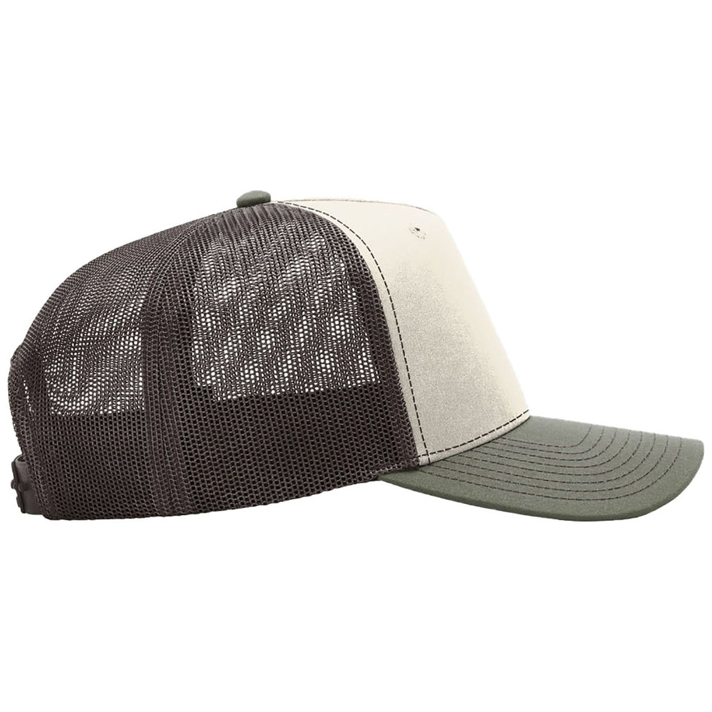 Richardson Birch/Brown/Loden Five-Panel Champ Trucker