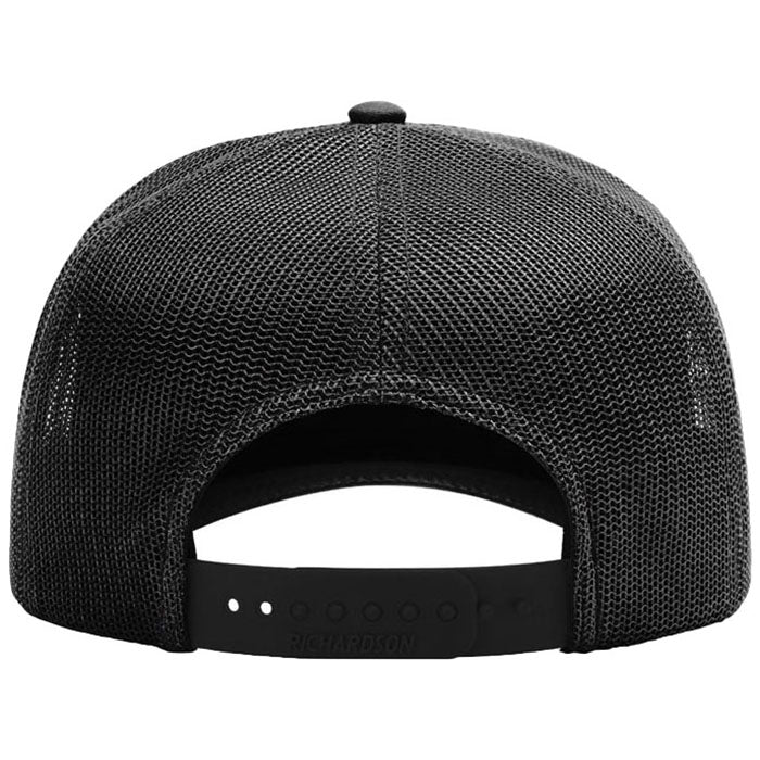 Richardson Black Five-Panel Champ Trucker