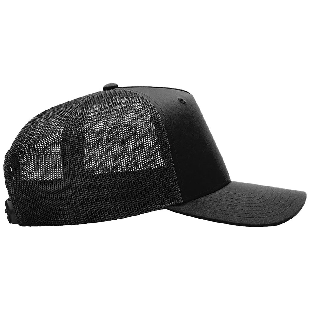 Richardson Black Five-Panel Champ Trucker