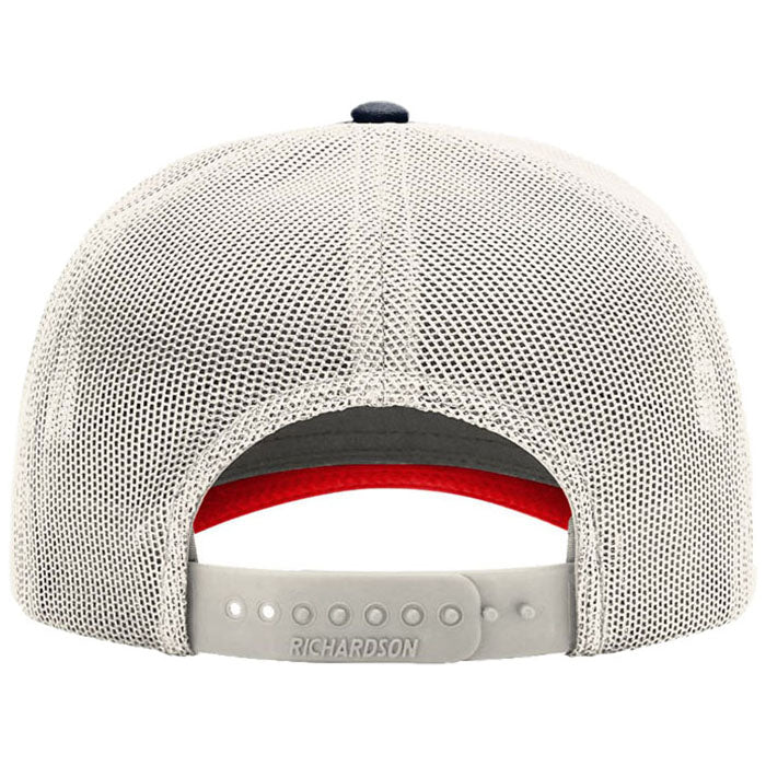 Richardson Navy/Birch/Red Five-Panel Champ Trucker