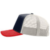 Richardson Navy/Birch/Red Five-Panel Champ Trucker