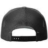 Richardson Heather Grey/Black/Black Five-Panel with Rope