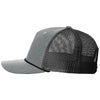 Richardson Heather Grey/Black/Black Five-Panel with Rope