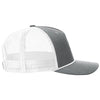 Richardson Heather Grey/White/White Five-Panel with Rope