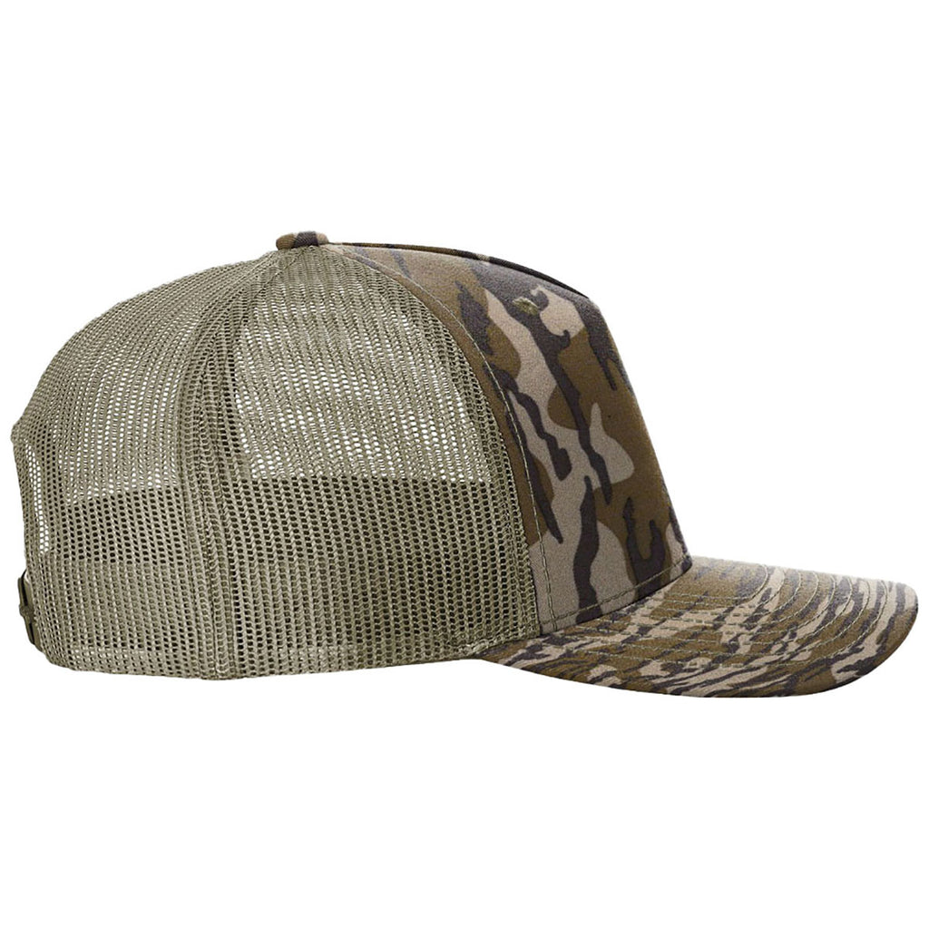 Richardson Mossy Oak Bottomland/Loden Printed Five-Panel Trucker