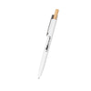 Hit White Recycled Aluminum Pen with Bamboo Plunger