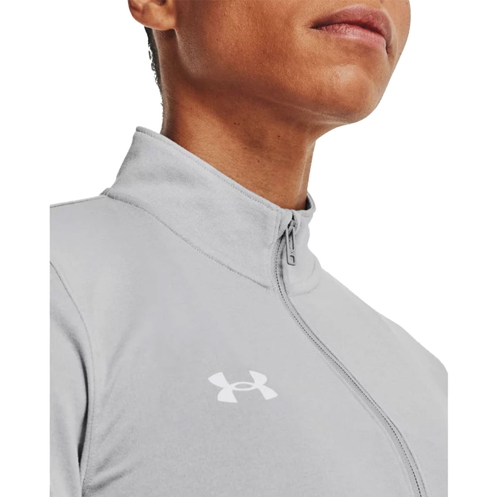 Under Armour Women's Mod Grey Light Heather Team Tech 1/2 Zip