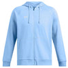 Under Armour Men's Horizon Blue/White Rival Fleece Full Zip Hoodie