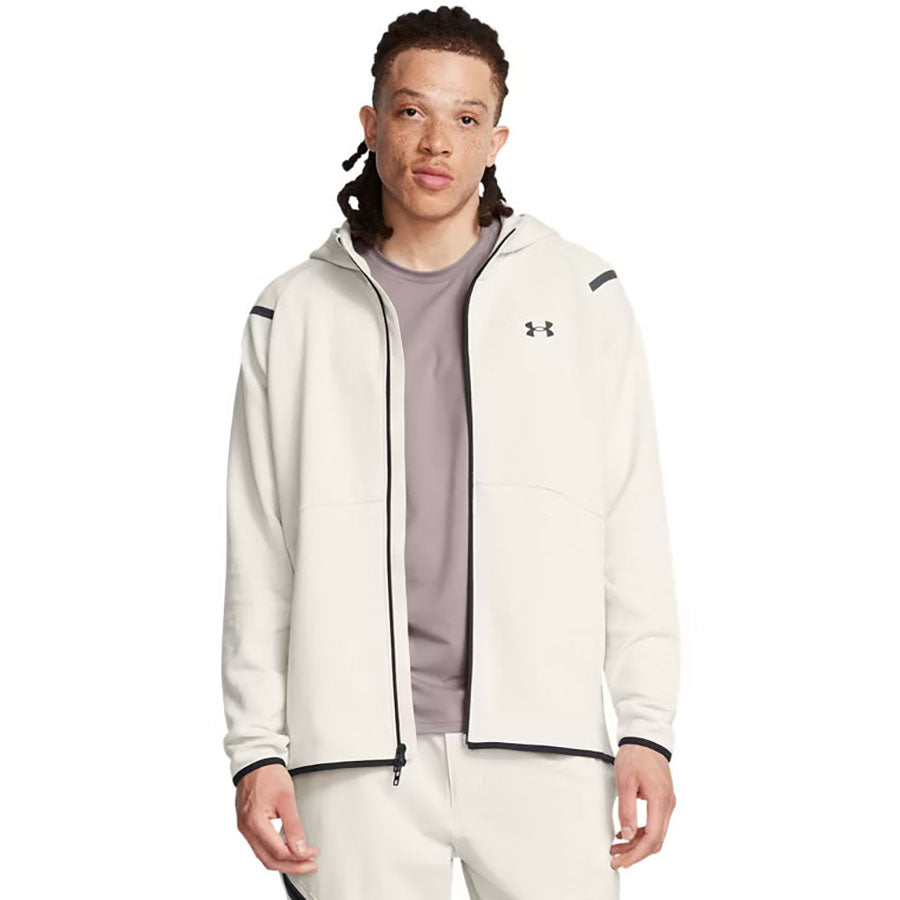 Under Armour Men's Summit White/Black Unstoppable Fleece Full-Zip