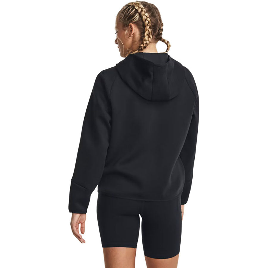 Under Armour Women's Black/Black Unstoppable Fleece Full-Zip
