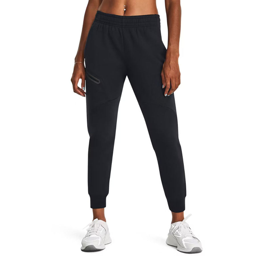 Under Armour Women's Black/Black Unstoppable Fleece Joggers