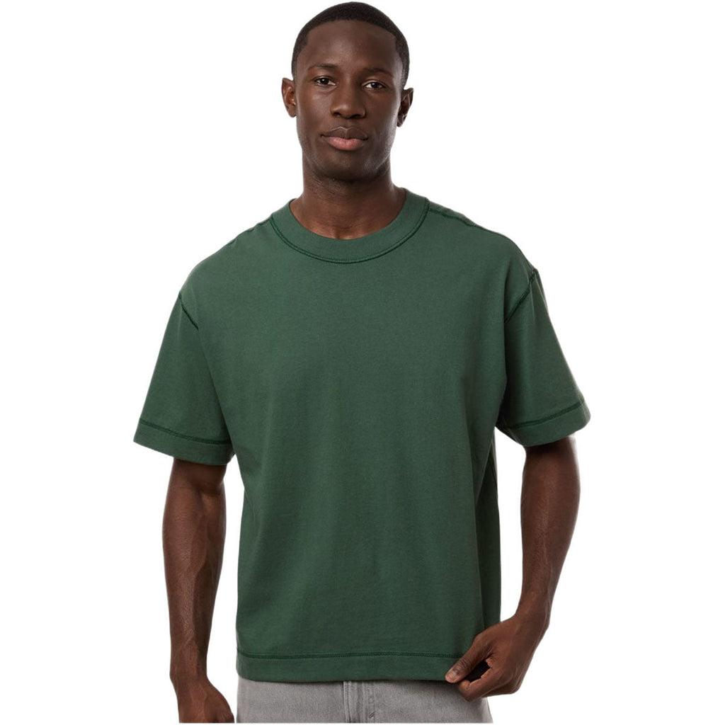 American Apparel Unisex Pine Heavyweight Cotton Mid-Length Tee