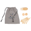 Leed's Grey Bamboo Golf Tee Set with Recycled Pouch