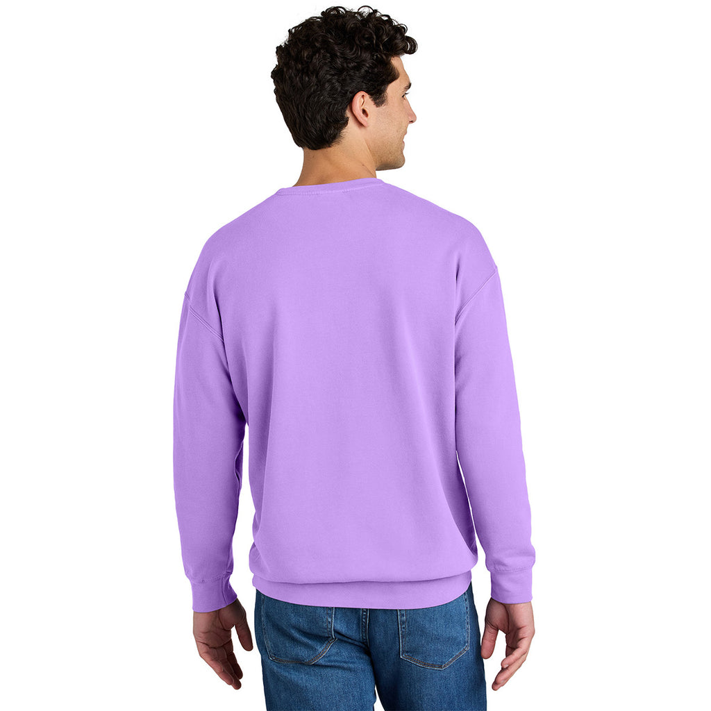 Comfort Colors Unisex Neon Violet Lightweight Crewneck Sweatshirt