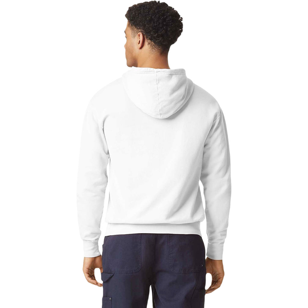 Comfort Colors Unisex White Lightweight Cotton Hooded Sweatshirt