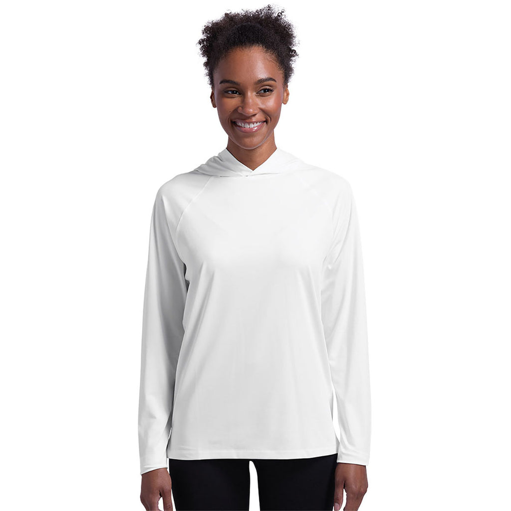 Charles River Unisex White Lightweight Stretch Hoodie