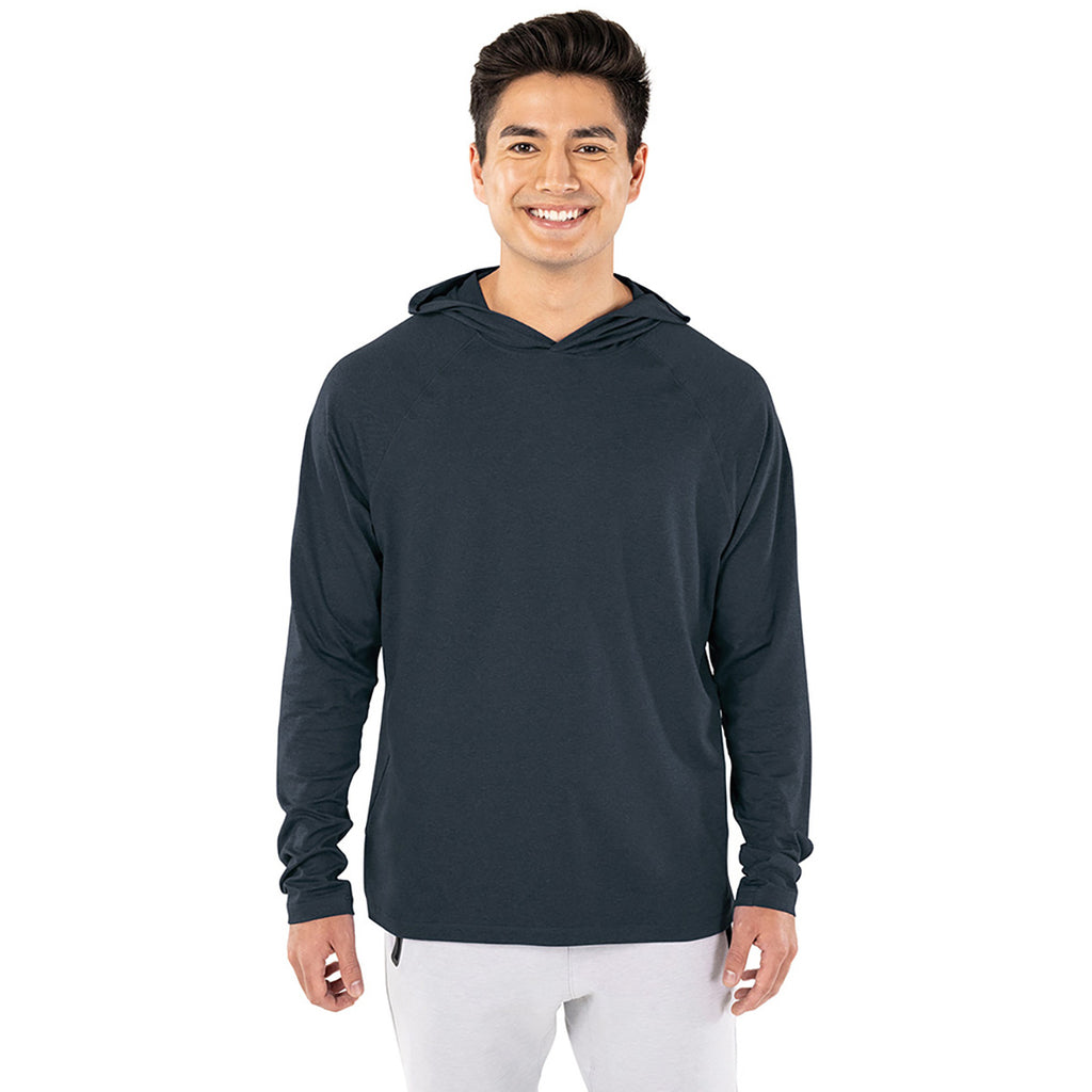 Charles River Unisex Navy Heather Cayak Lightweight Stretch Hoodie