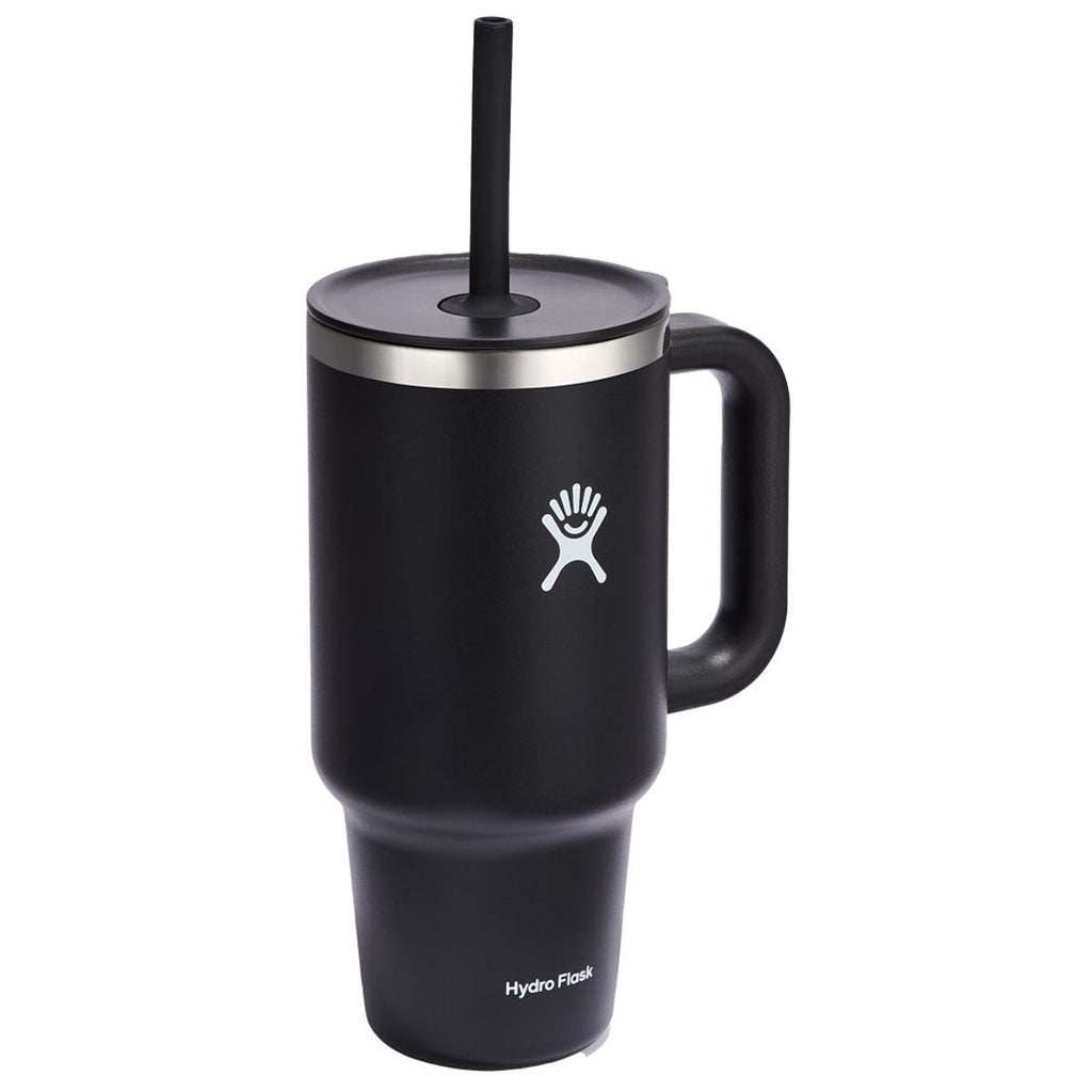 48-Hour Hydro Flask Black All Around Travel Tumbler 32oz with Straw