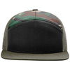 Richardson Black/Green Camo/Loden 7-Panel Trucker
