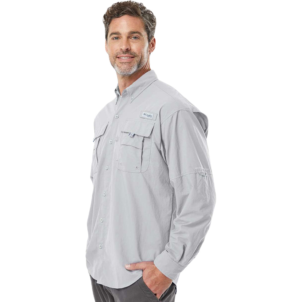 Columbia Men's Cool Grey PFG Bahama Long Sleeve Shirt