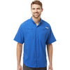 Columbia Men's Vivid Blue PFG Tamiami Short Sleeve Shirt