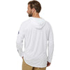 Columbia Men's White/Nightshade PFG Terminal Tackle Hooded Long Sleeve T-Shirt