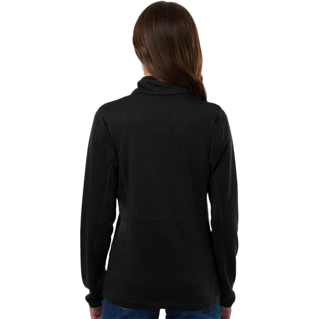 Columbia Women's Black Essential Hike Grid Fleece Half-Zip Pullover